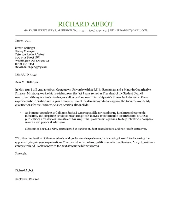 44415 cover letter formatting