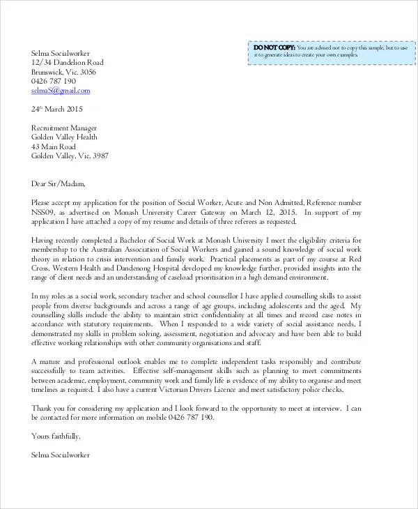 44419 cover letter format