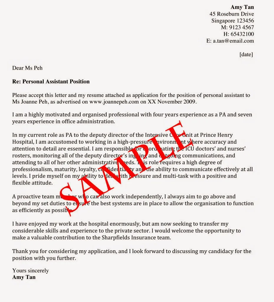 44430 formatting cover letter