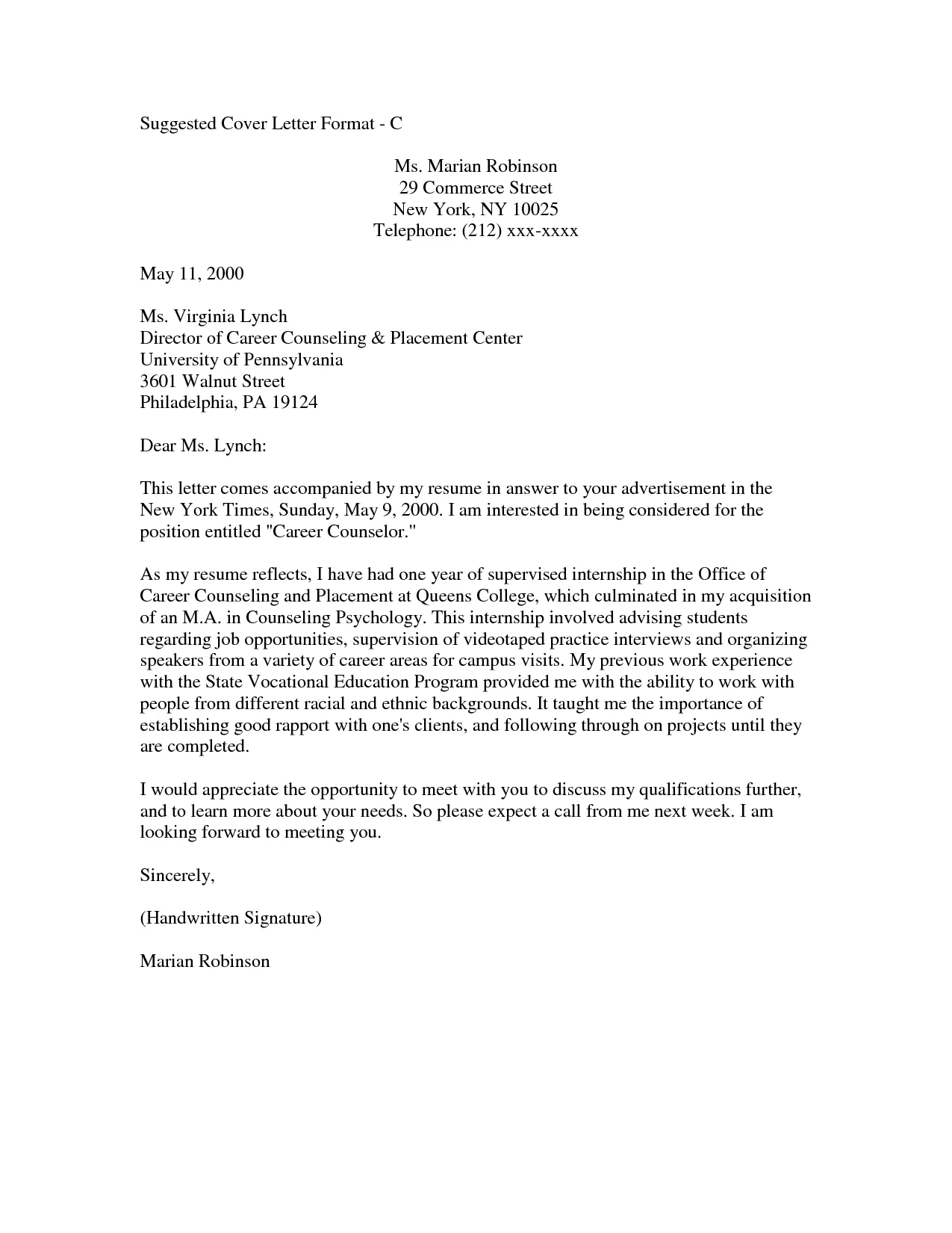 44440 cover letter email