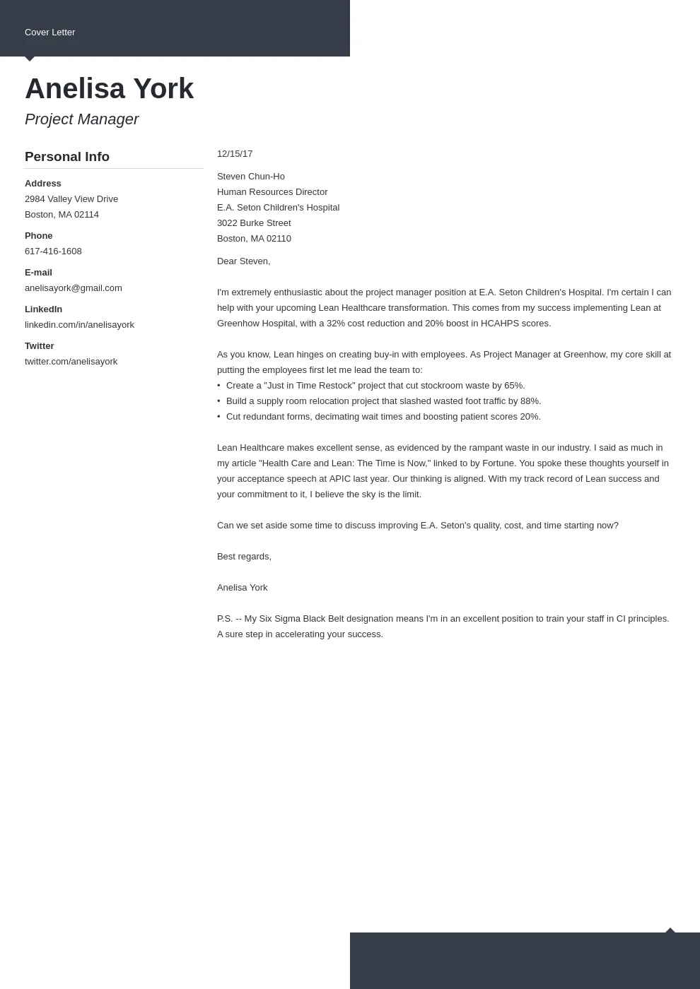 44441 tailored cover letter
