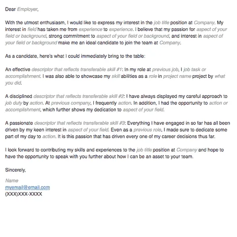 44444 proofreading cover letter